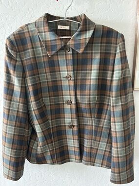 Vintage H. Baskin Plaid Women's Jacket size 12